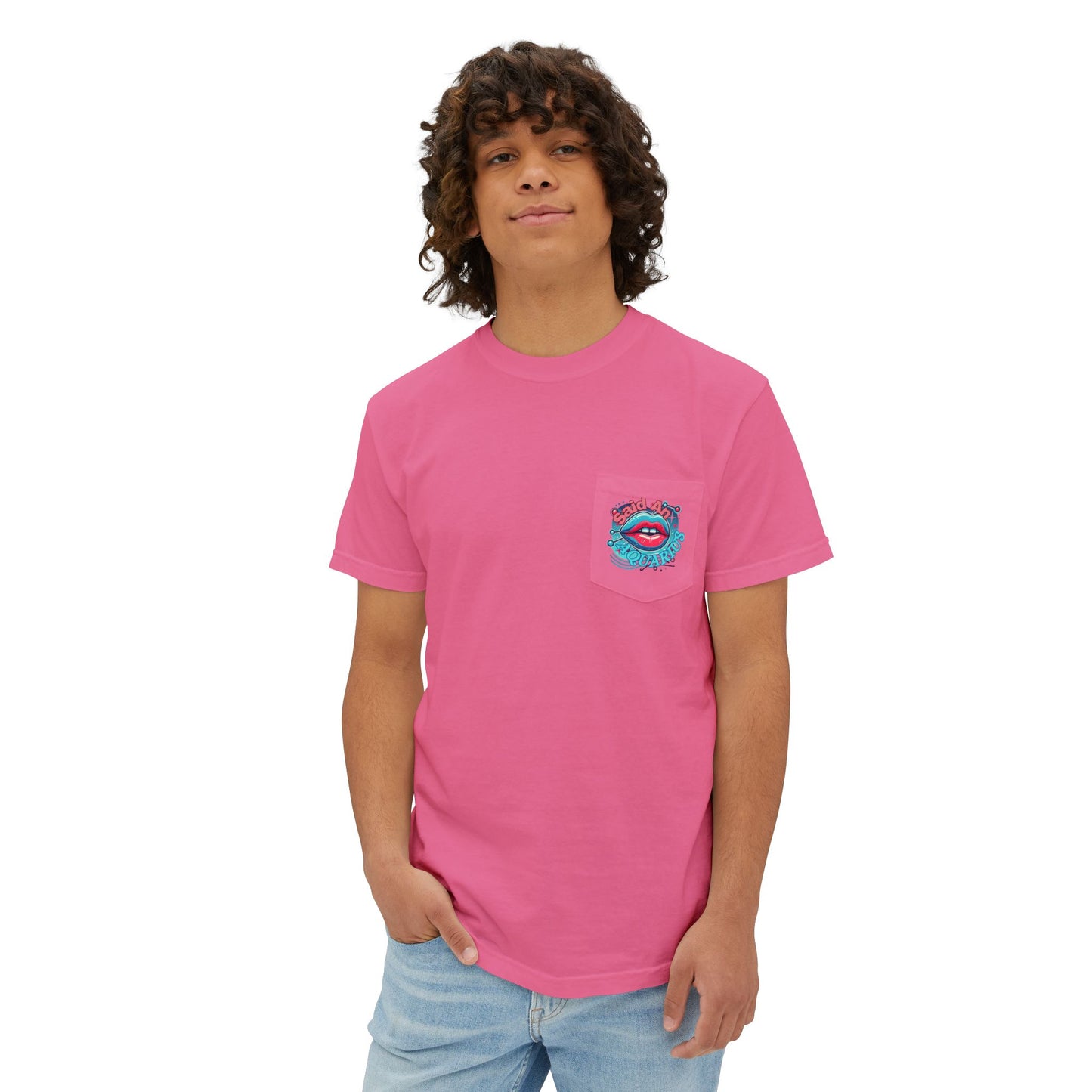 Said An Aquarius Logo Unisex Garment-Dyed Pocket T-Shirt