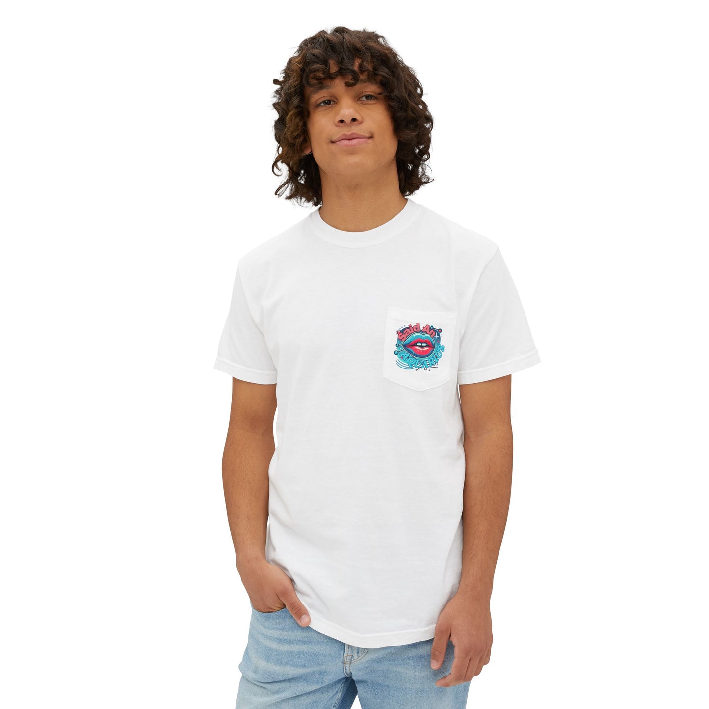 Said An Aquarius Logo Unisex Garment-Dyed Pocket T-Shirt