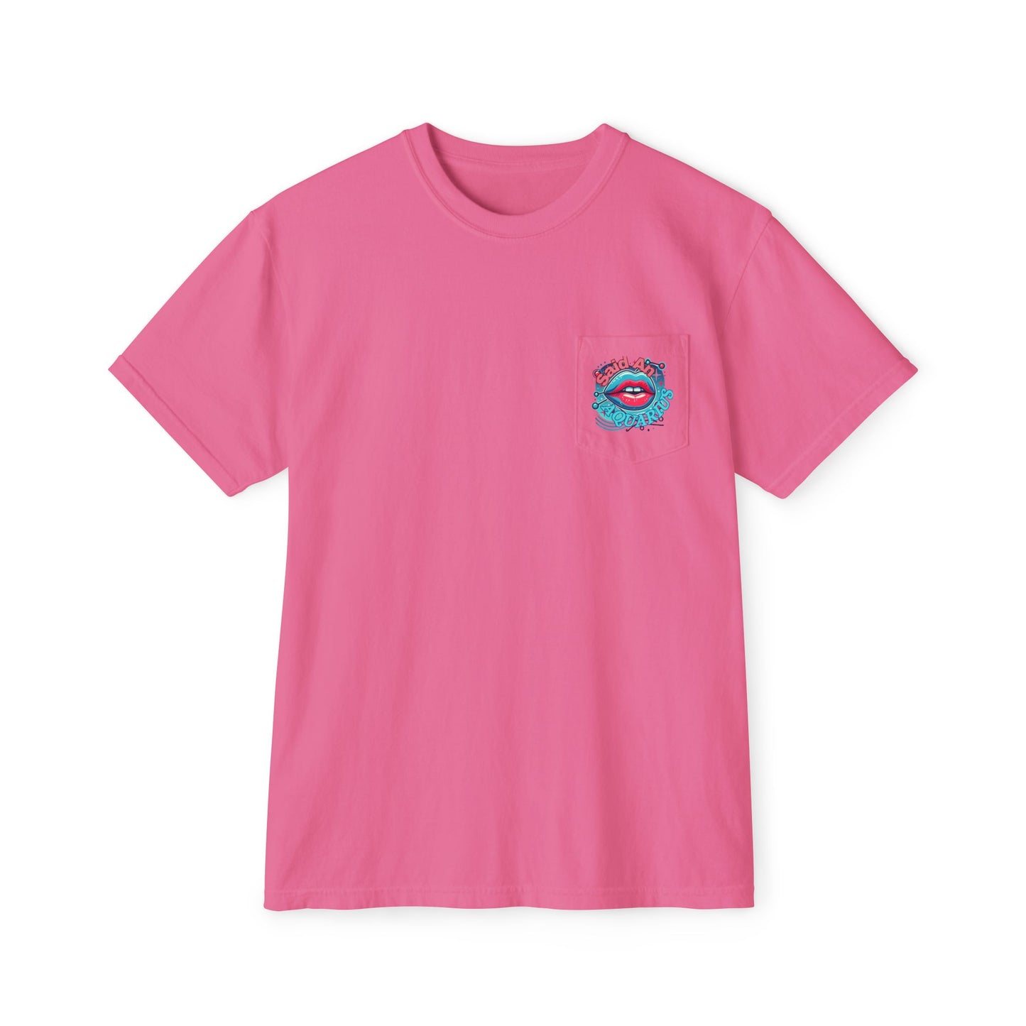 Said An Aquarius Logo Unisex Garment-Dyed Pocket T-Shirt