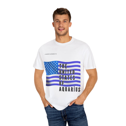 United States of Aquarius Unisex Garment-Dyed T-shirt